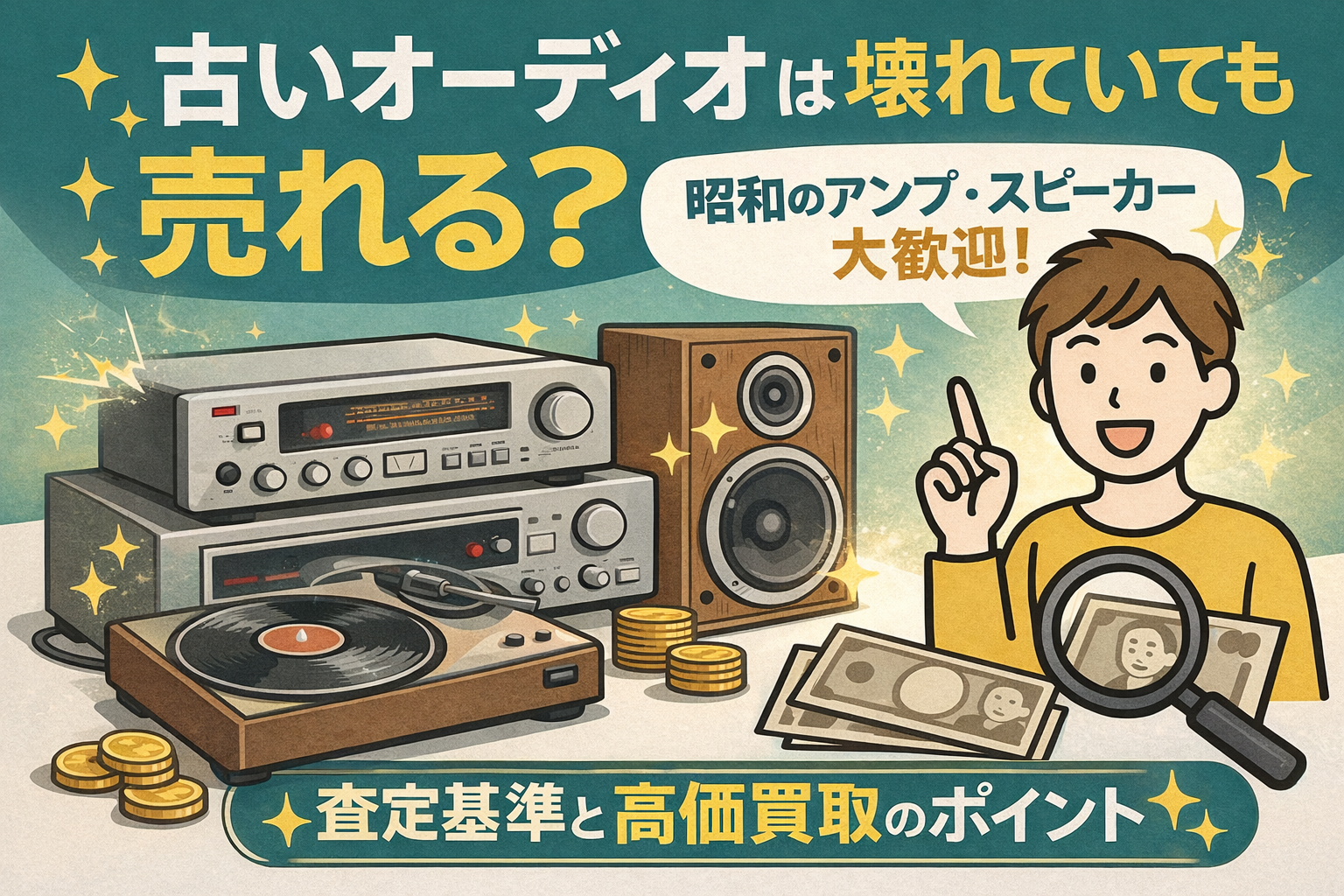 実家整理で出てきた古いオーディオは売れる？処分前に読むべきガイド 